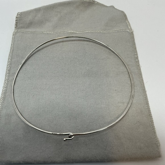 VTG James Avery Retired Sterling Silver Hook On Choker Necklace w Original Pouch - Picture 3 of 5